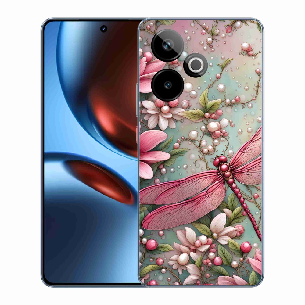 Rugalmas zselés tok mmCase képpel a Realme GT 7 5G/GT 7T 5G - szitakötő számára