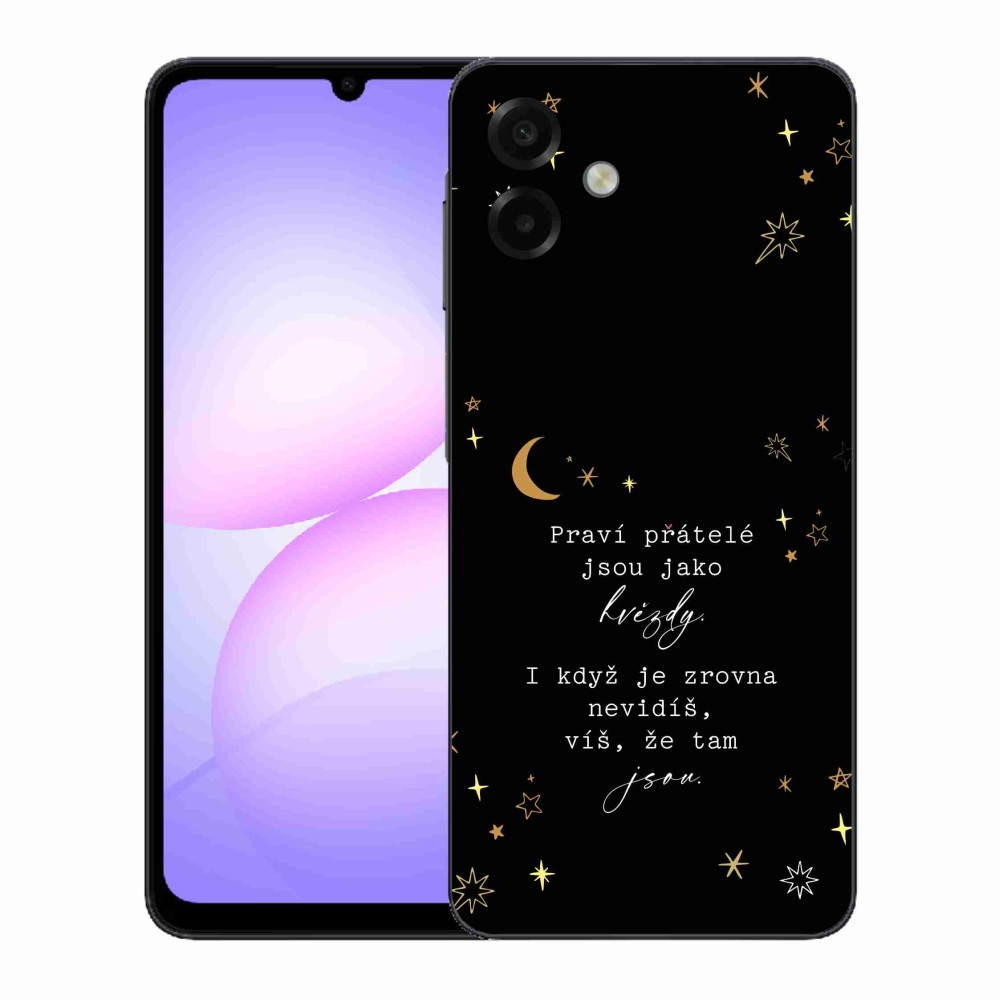 Gél borító mmCase Samsung Galaxy A07 4G - idézem 6 fekete háttérrel