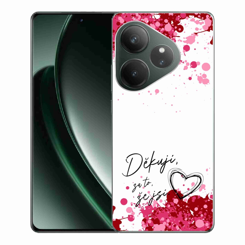 Gél borító mmCase a Realme GT 6 5G/GT 6T 5G - love text 2 fehér háttérrel