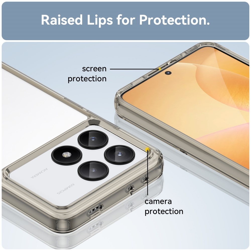 Gél tok fix hátlappal a Xiaomi Poco X6 Pro 5G készülékhez - szürke