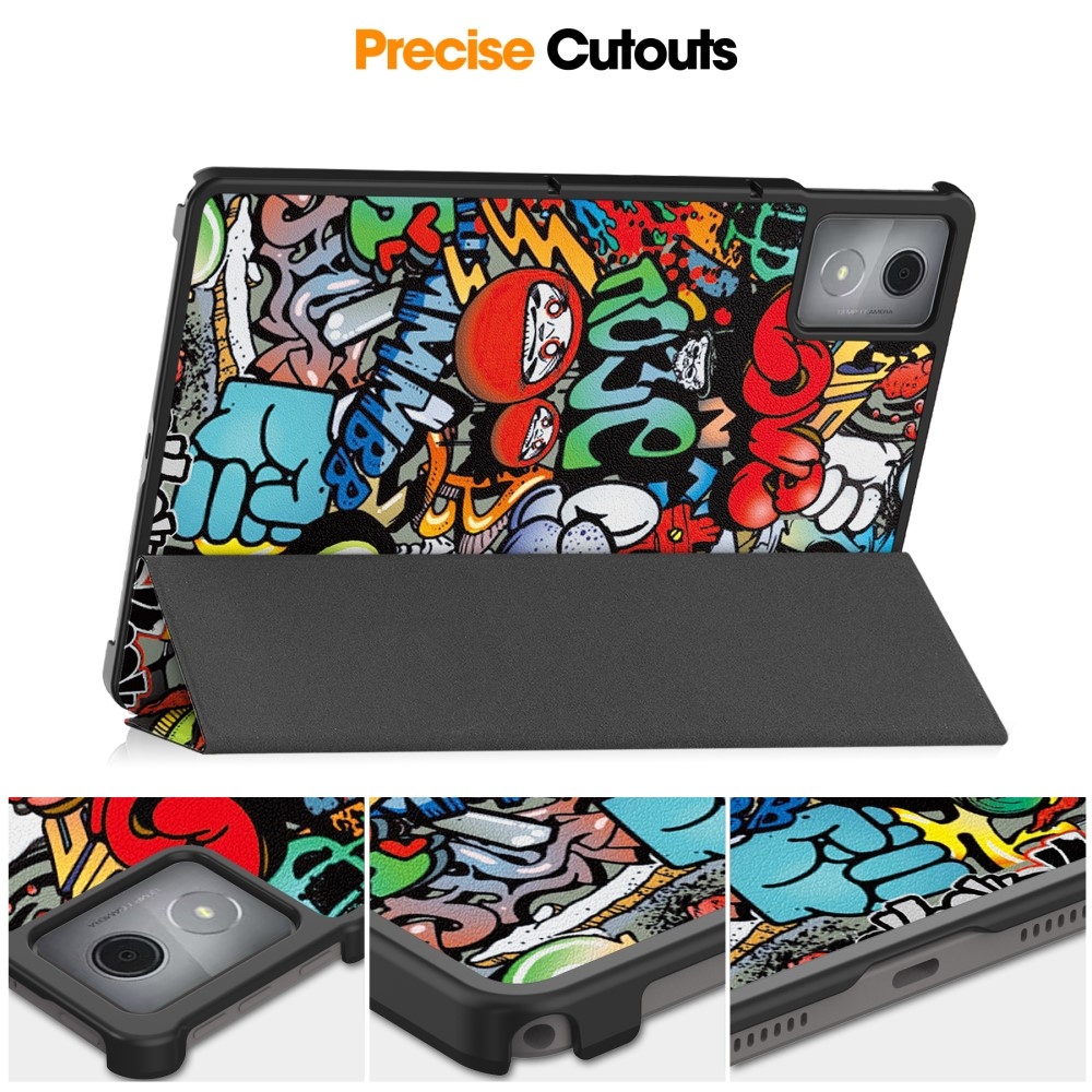 Patte intelligens záró tok Lenovo Tab K11 Plus-hoz - graffiti
