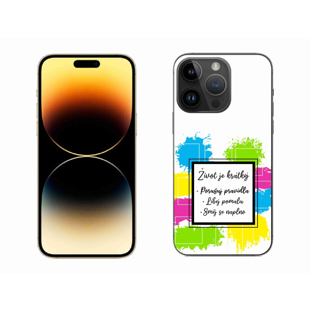 Gél borítás mmCase iPhone 14 Pro Max 6.7 - idézet 5 fehér háttérhez