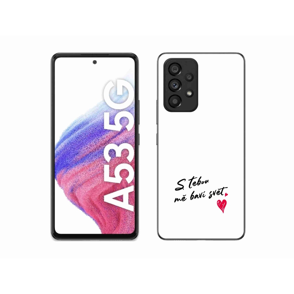 Gél borító mmCase Samsung Galaxy A53 5G - szerelmes szöveg 1 fehér háttér
