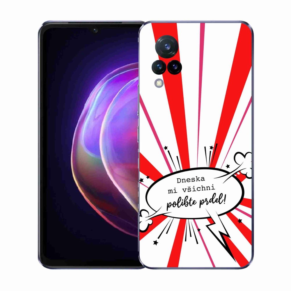 Gél borító mmCase a Vivo V21 4G/5G készülékhez - vicces szöveg 15 fehér háttérrel