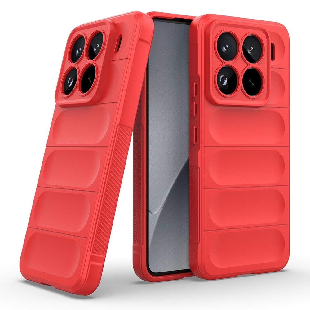 Rugg tartós zselés tok Xiaomi 15 Pro-hoz - piros