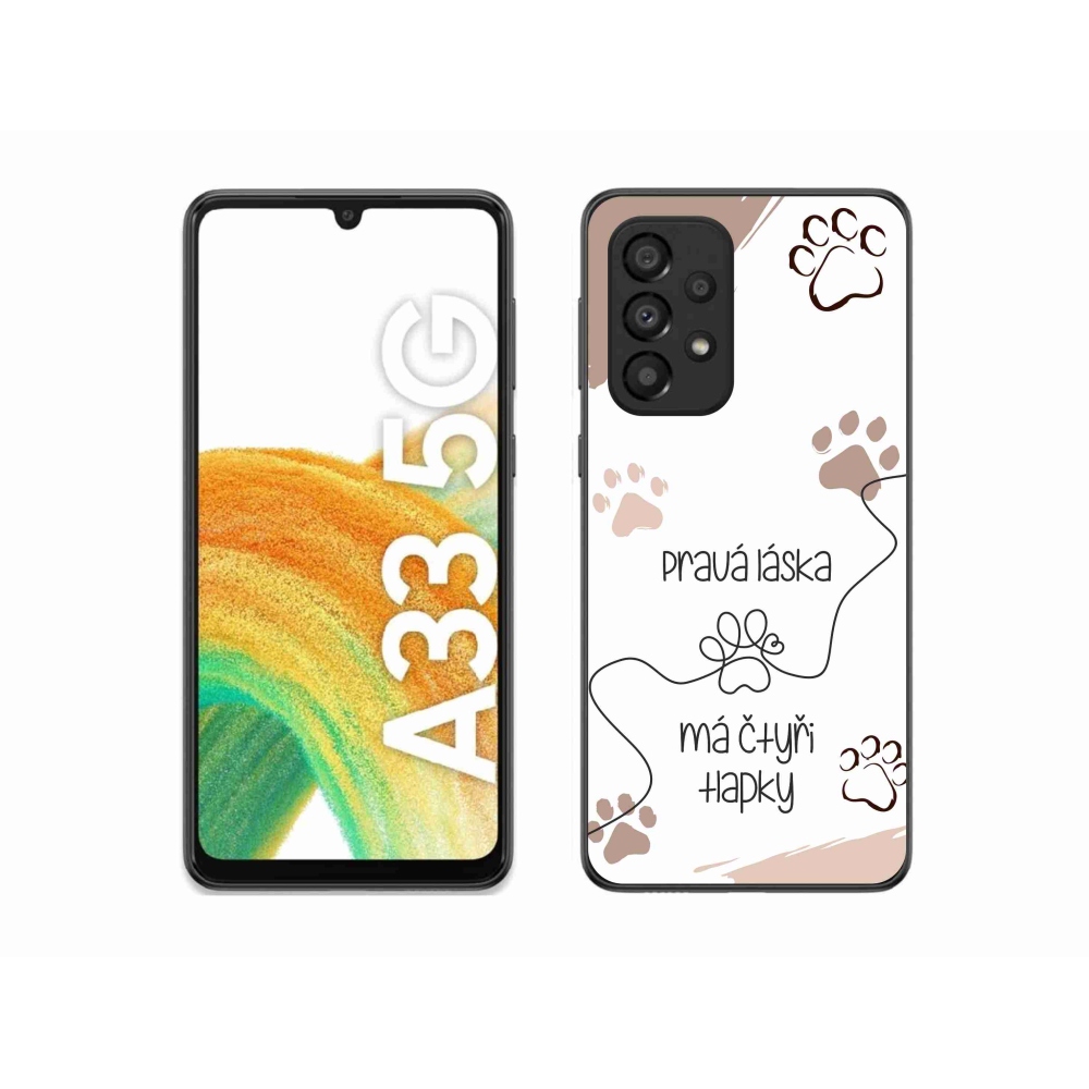 Gél borítás mmCase Samsung Galaxy A33 5G - kutya motívum 1 fehér háttér