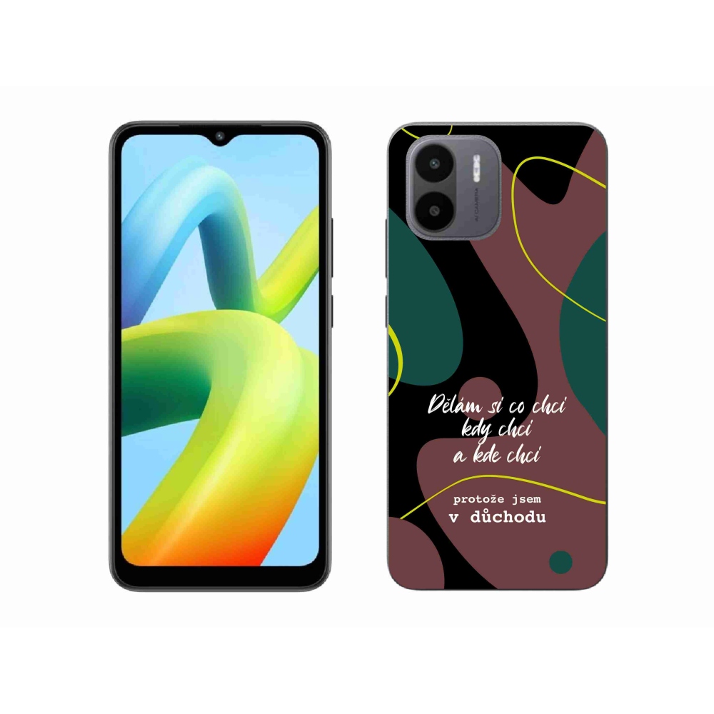 Gél borító mmCase a Xiaomi Redmi A1-hez - vicces szöveg 10 fekete háttérrel