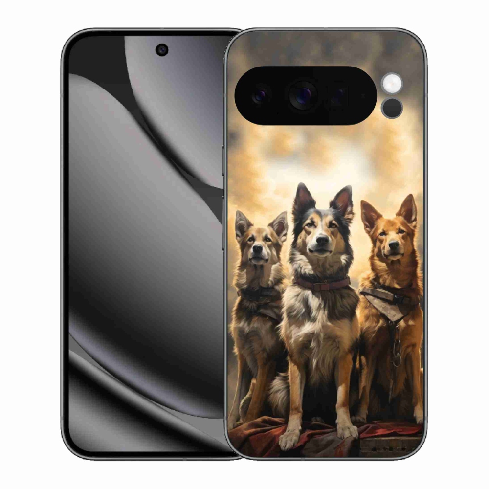 Zselés borítás mmCase a Google Pixel 10 Pro XL-hez - három kutya