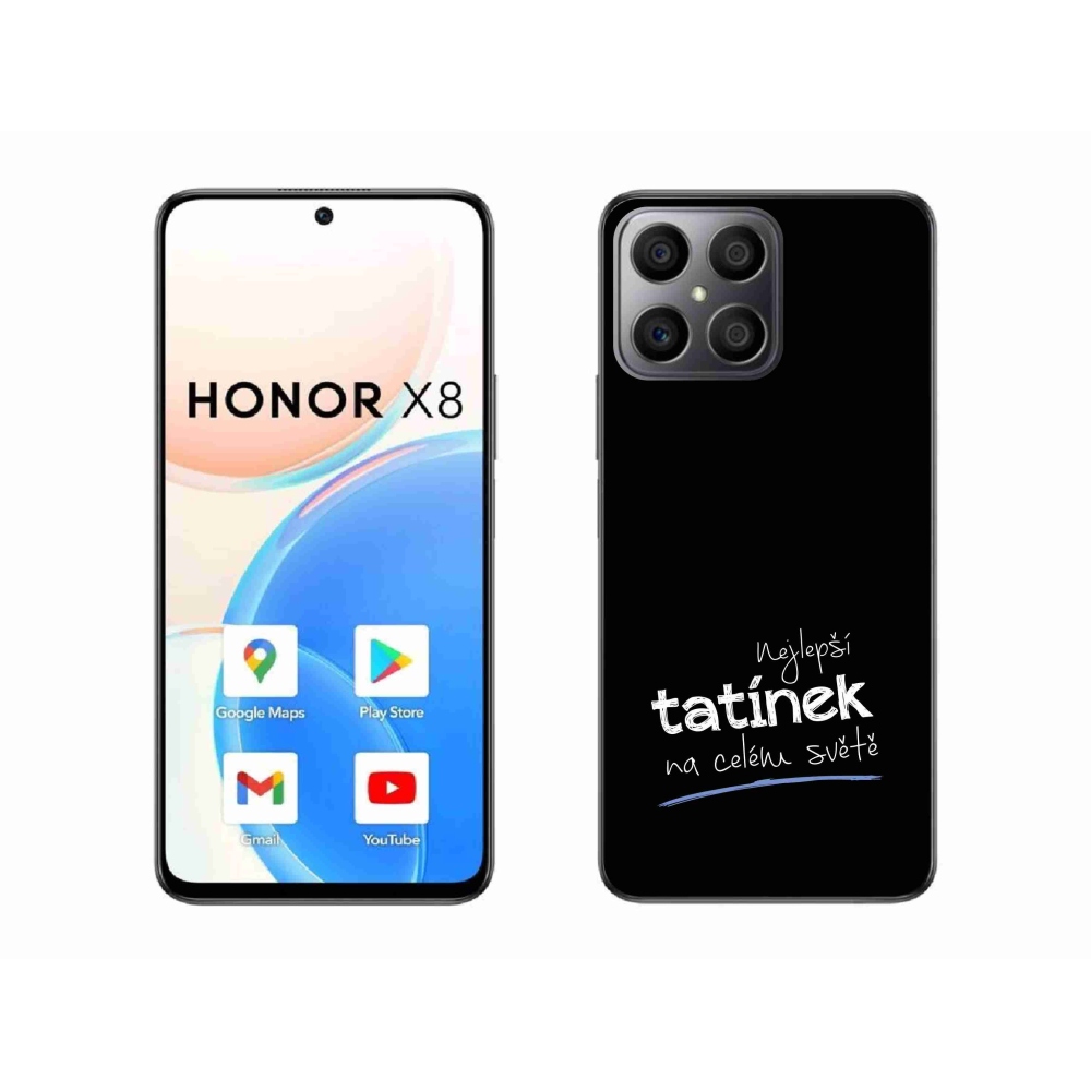 Gél borító mmCase a Honor X8 4G - legjobb apuci 4 fekete háttérrel