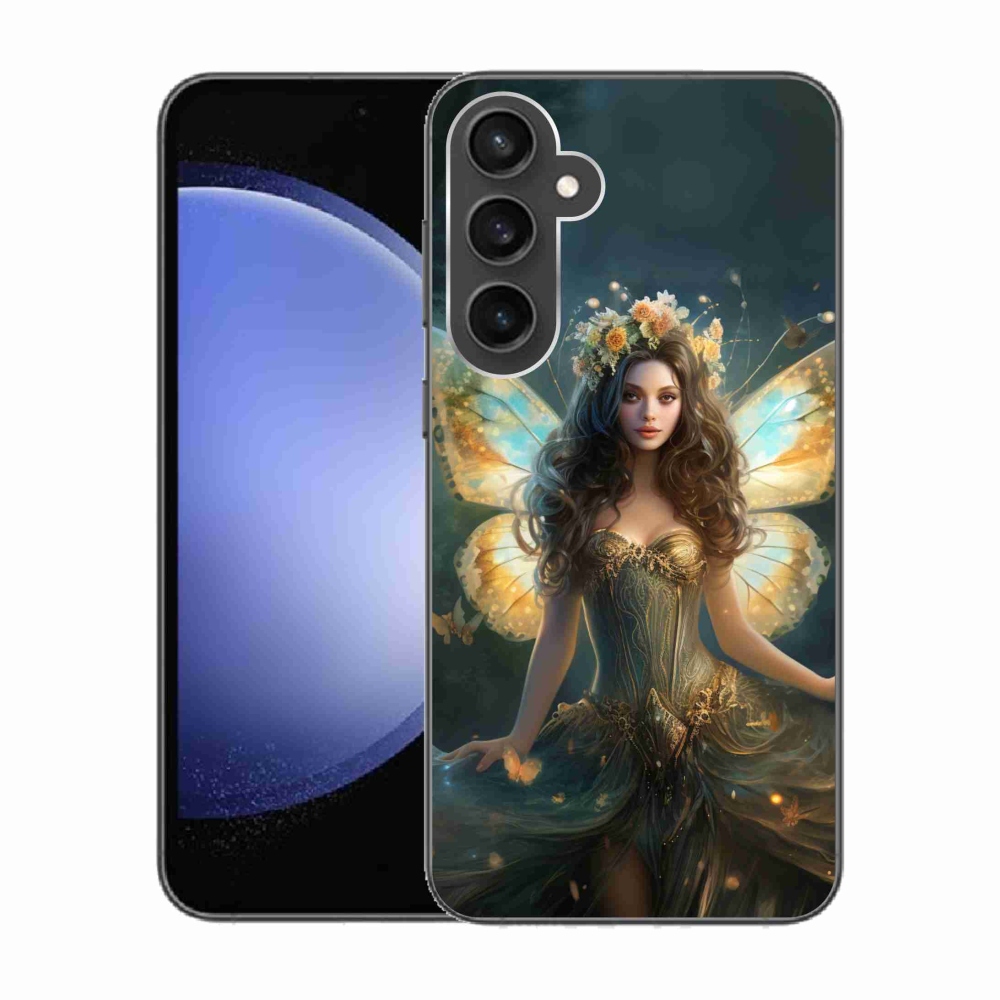 Gél borítás mmCase Samsung Galaxy S23 FE - pillangó nőhöz