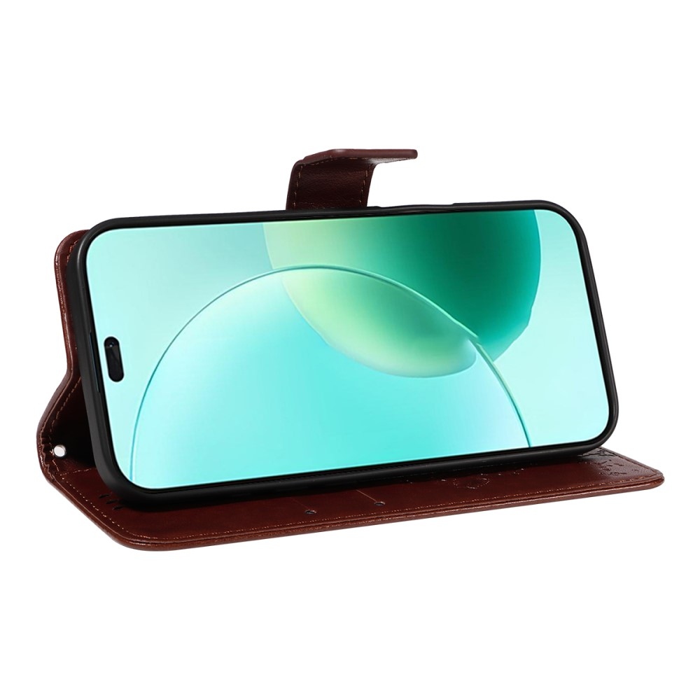 Fák könyvtáska Honor 400 Lite-hoz - barna