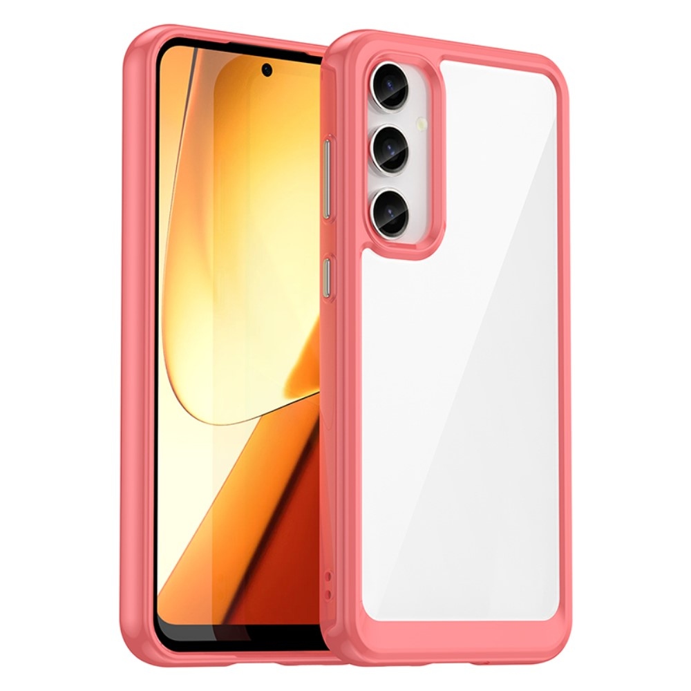 Gél tok kemény hátlappal Samsung Galaxy S23 FE készülékhez - piros