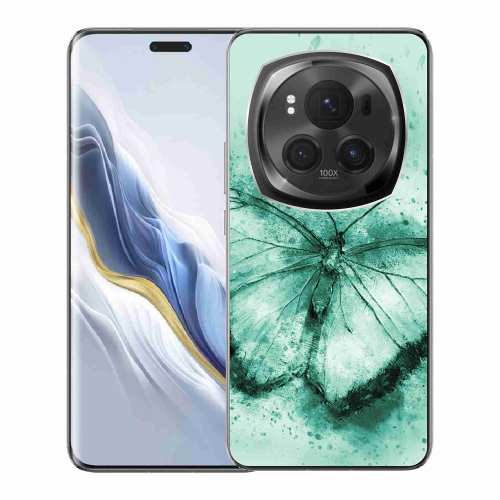 Gél tok mmCase a Honor Magic 6 Pro 5G készülékhez - zöld pillangó