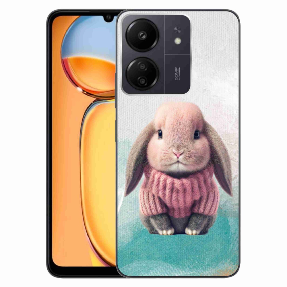 Gél borítás mmCase a Xiaomi Poco C65/Redmi 13C - nyúl pulóverben