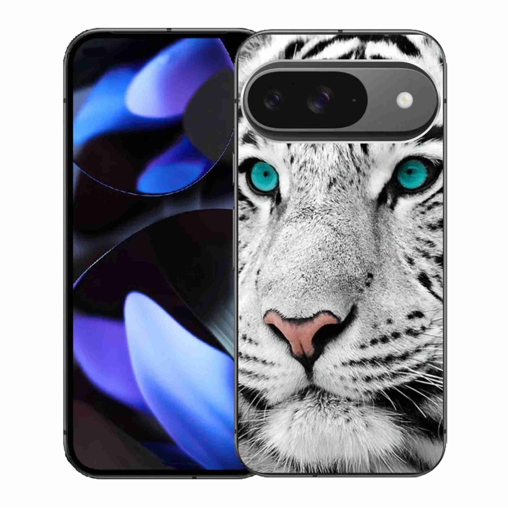 Zselés borítás mmCase a Google Pixel 9/9 Pro készülékhez - fehér tigris