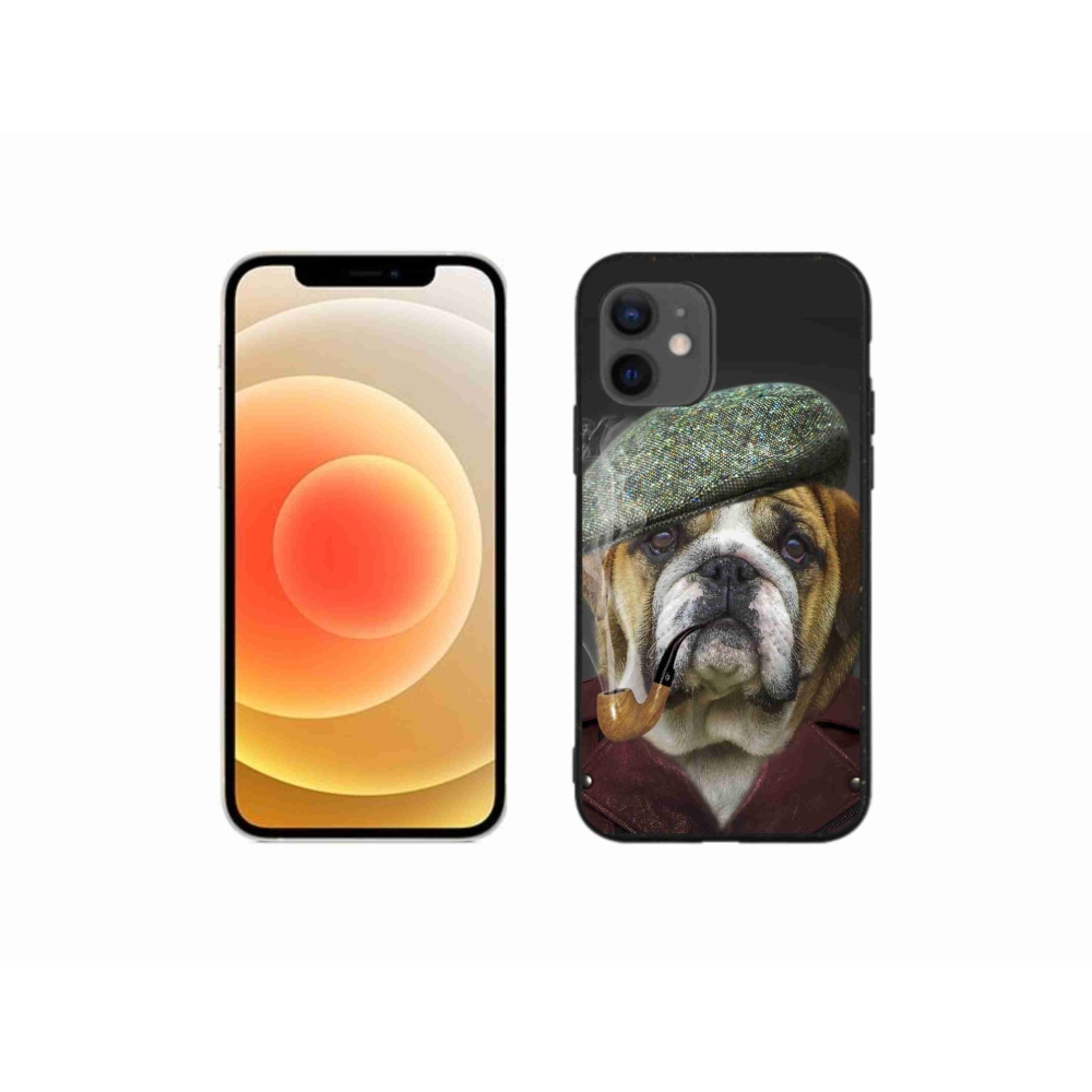 Zselés borítás mmCase iPhone 12 mini készülékhez - kutya csővel