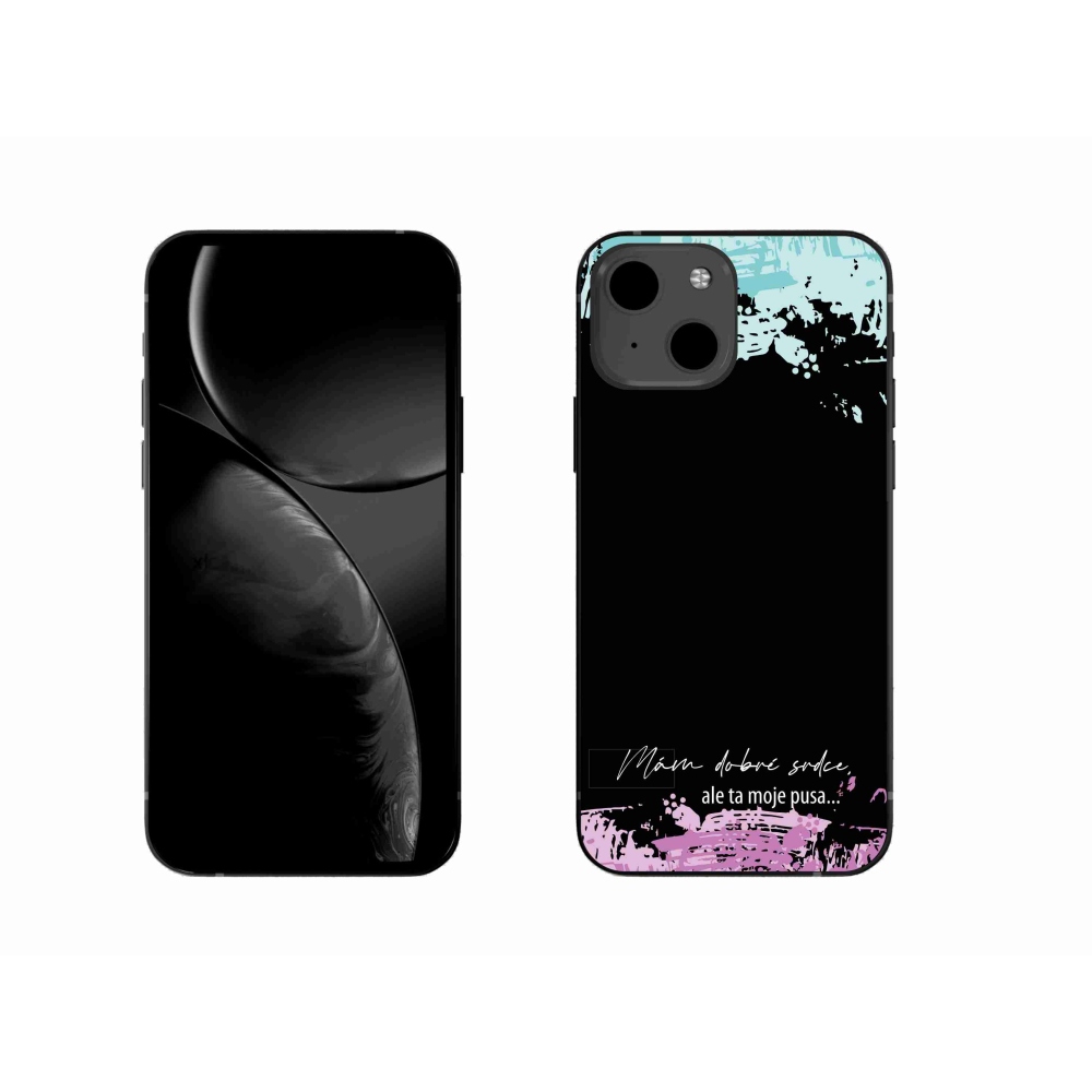 Gél borító mmCase iPhone 13 6.1 készülékhez - vicces szöveg 3 fekete háttér