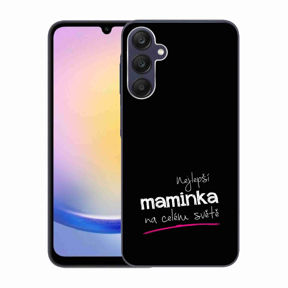Gél borító mmCase Samsung Galaxy A25 5G - legjobb anya 4 fekete háttérrel