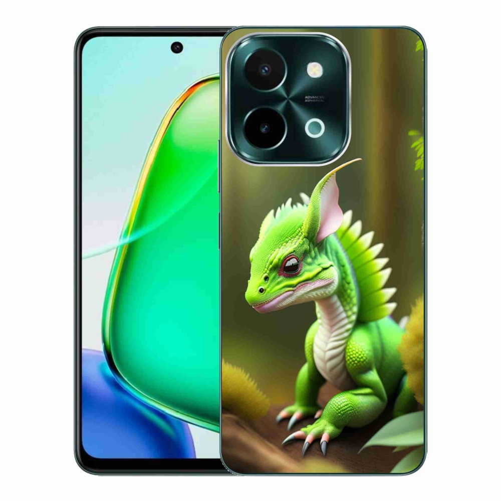 Zselés borítás mmCase a Vivo Y28-hoz - zöld sárkány
