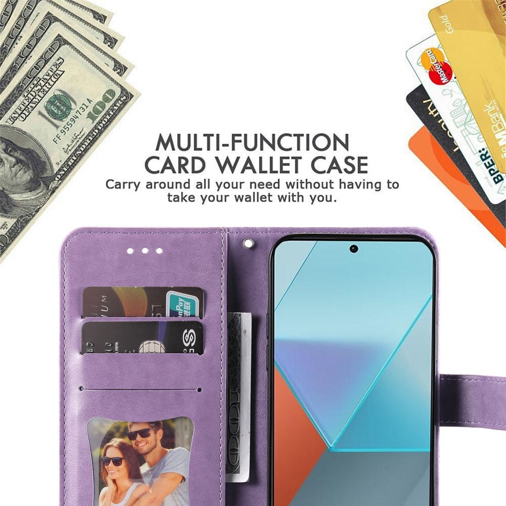 Mandala könyv tok a Xiaomi Redmi Note 13 Pro 5G/Poco X6 5G számára - lila