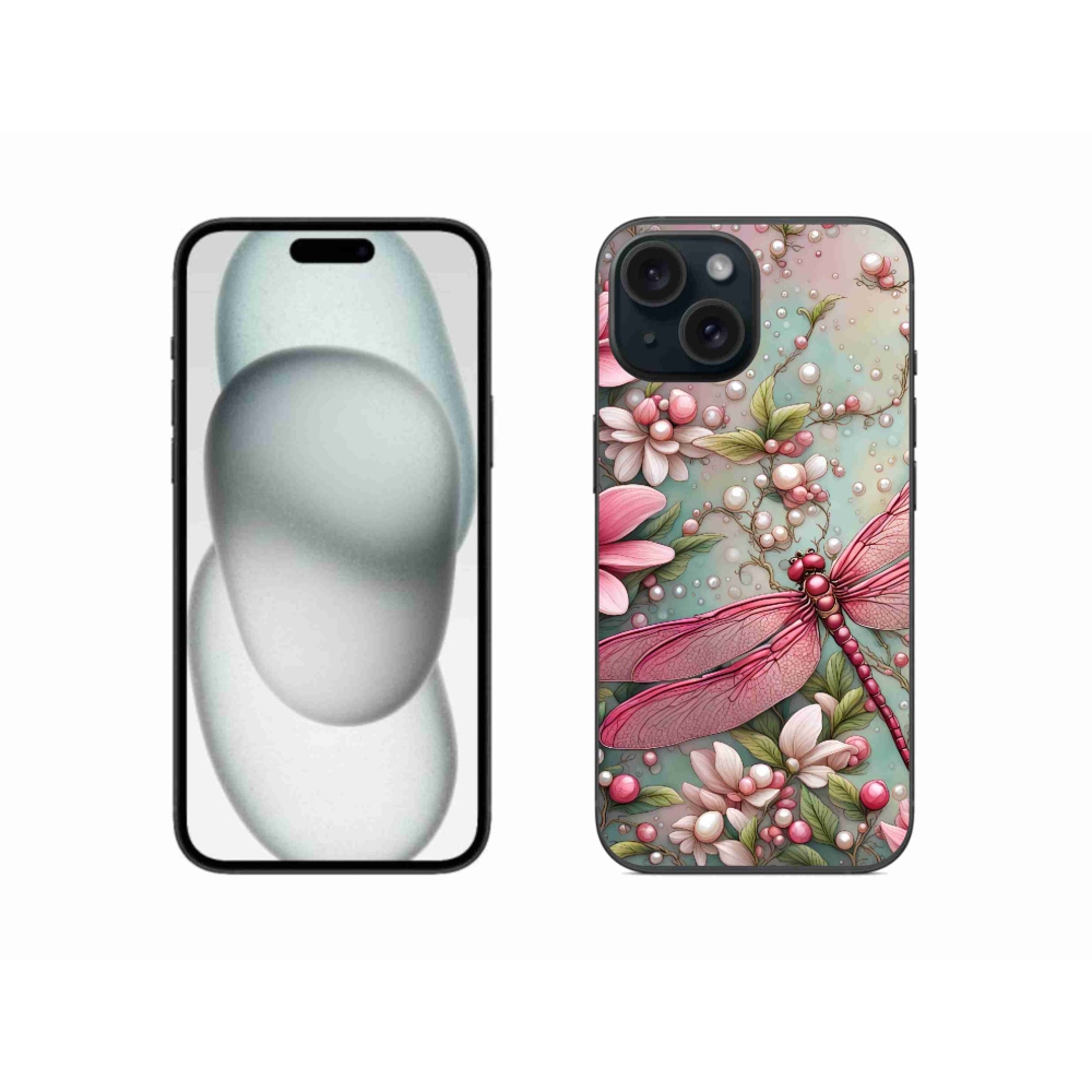 Zselés borítás mmCase iPhone 15 készülékhez - szitakötő