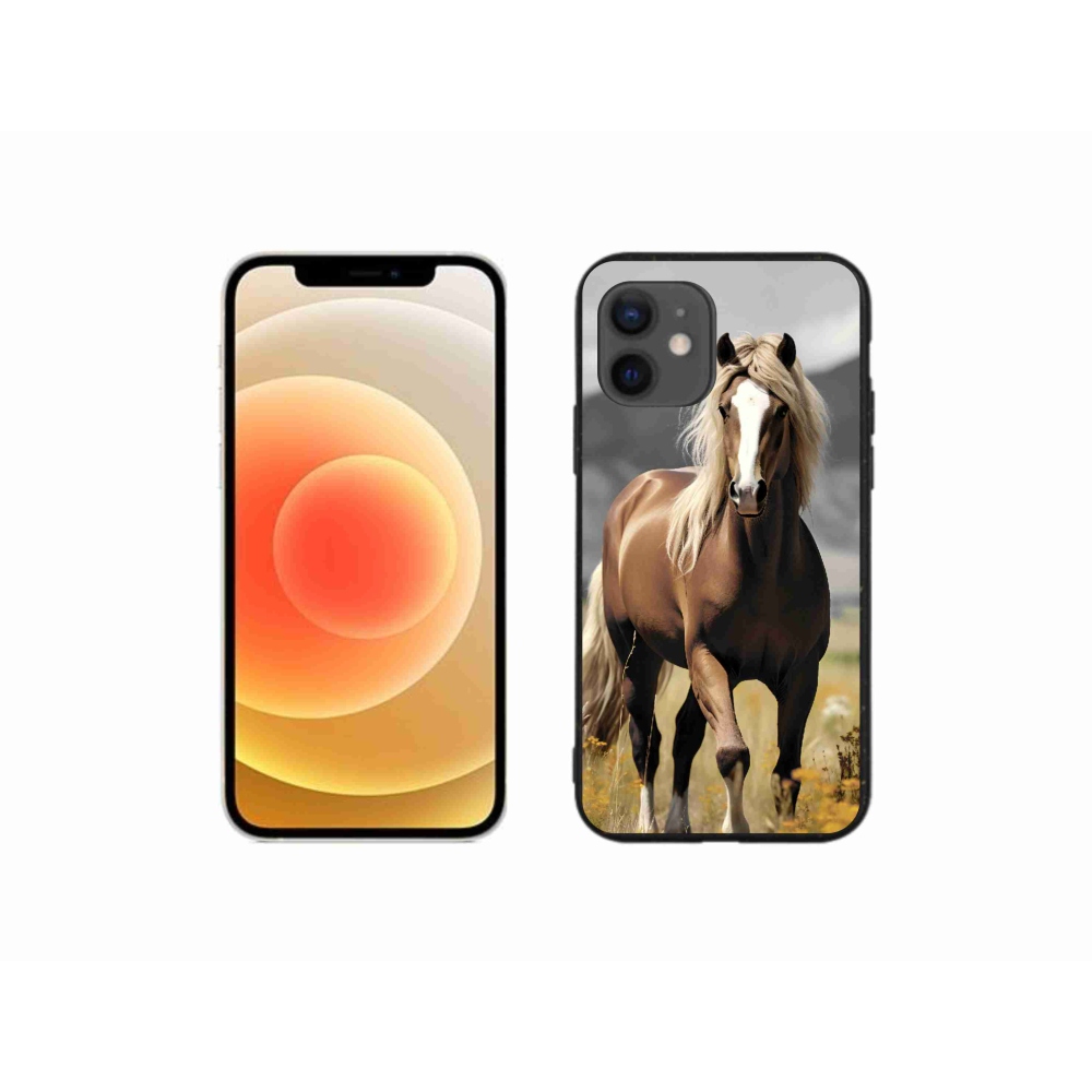 Zselés borítás mmCase iPhone 12 mini készülékhez - barna ló 1