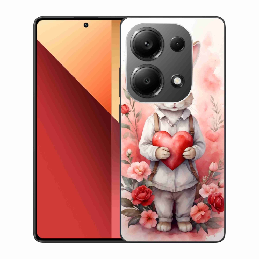 Gél borítás mmCase a Xiaomi Redmi Note 13 Pro 4G/Poco M6 Pro - nyúl szívvel
