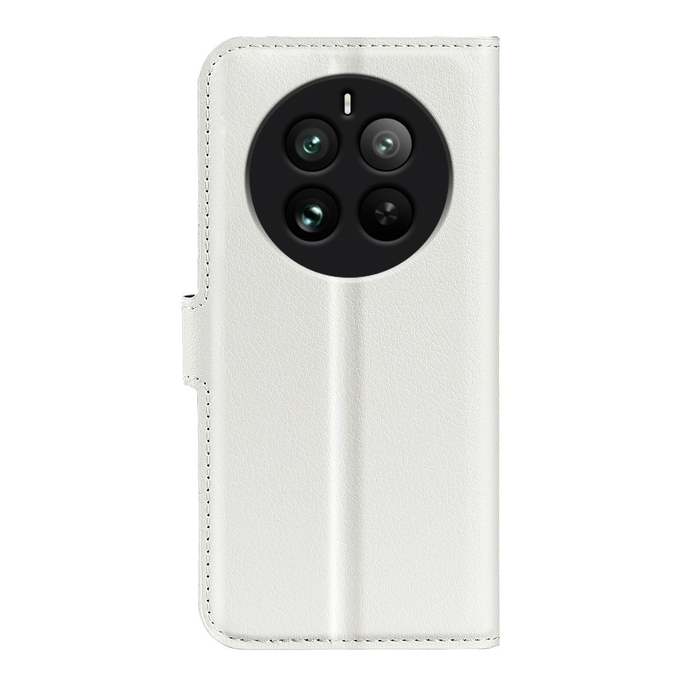 Litchi könyvtáska a Realme 12 Pro 5G/12 Pro+ 5G modellhez - fehér