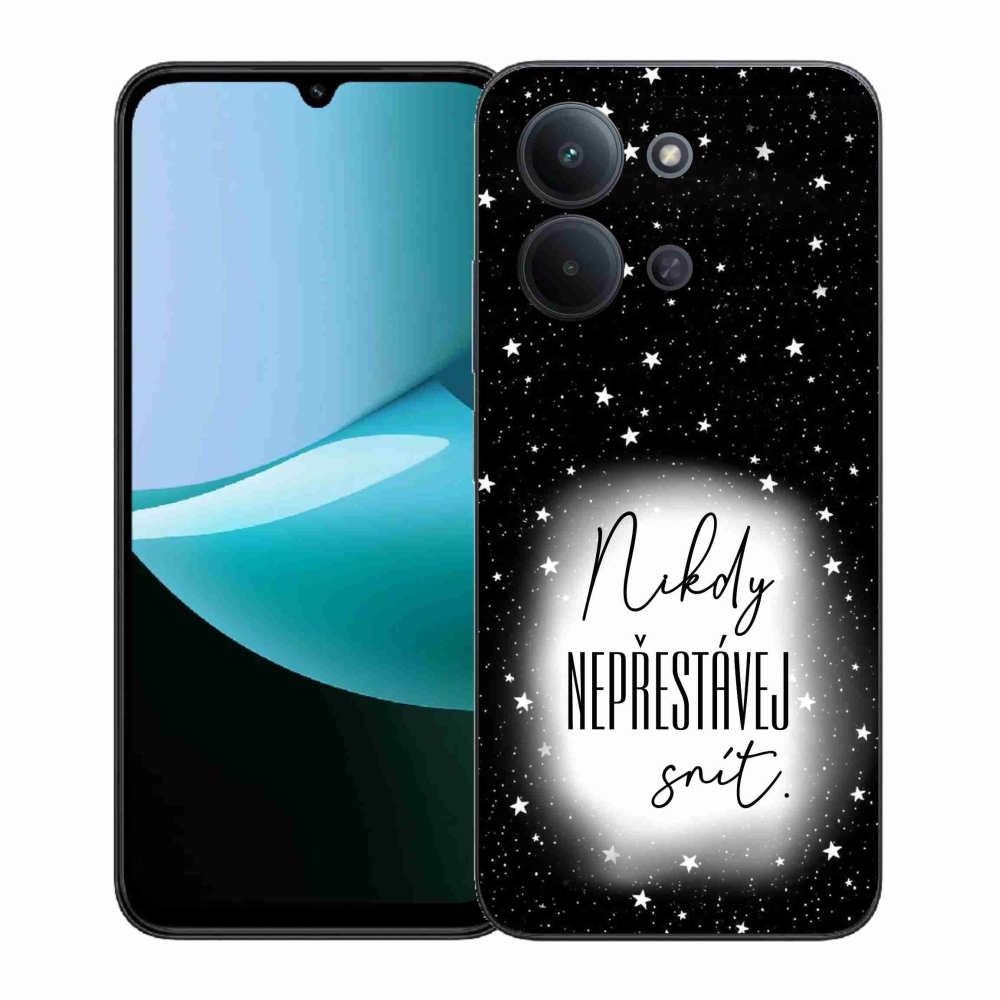 Gél borítás mmCase a Xiaomi Redmi 15C 4G (171mm)/Poco C85 4G (171mm) - idézet 1 fehér és fekete háttérrel