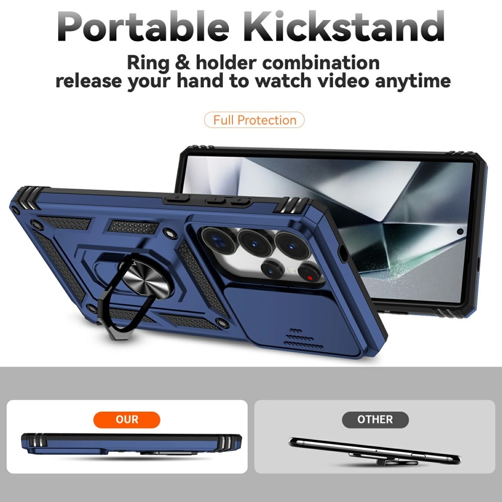 Gyűrűálló borítás Samsung Galaxy S25 Ultra készülékhez - kék