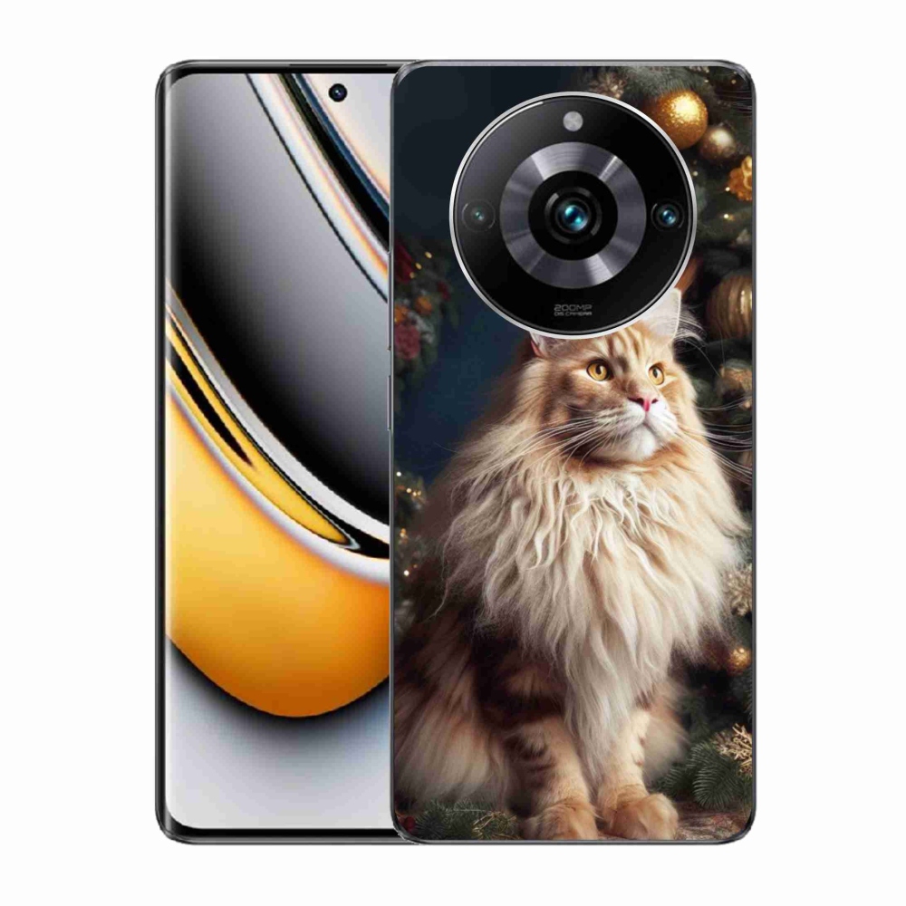 Zselés borítás mmCase a Realme 11 Pro/11 Pro+ készülékhez - macska a fánál