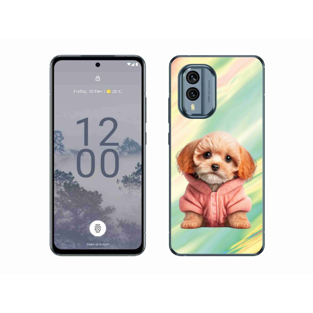 Zselés borítás mmCase a Nokia X30 5G készülékhez - pulóveres kiskutya