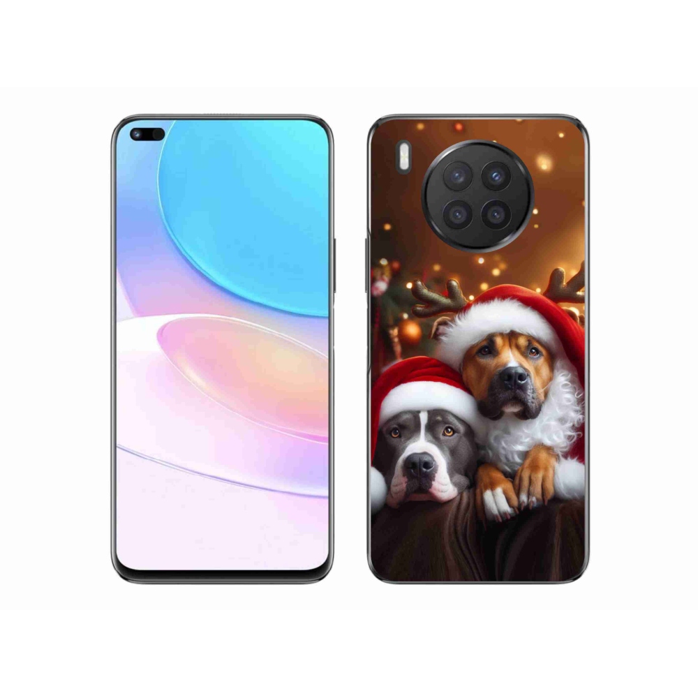 Gél borítás mmCase a Huawei Nova 8i számára - Karácsonyi kutyák