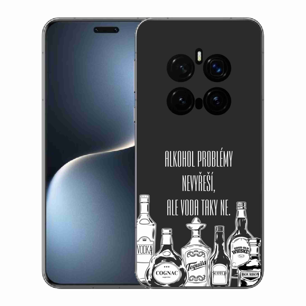 Gél borító mmCase a Honor Magic 7 Pro 5G készülékhez - vicces szöveg fekete háttérrel