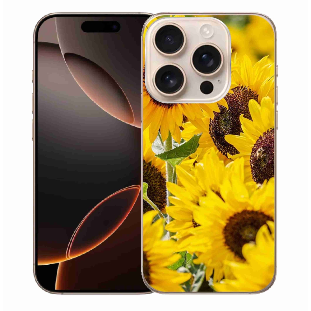 Zselés borítás mmCase iPhone 16 Pro Max készülékhez - Napraforgó