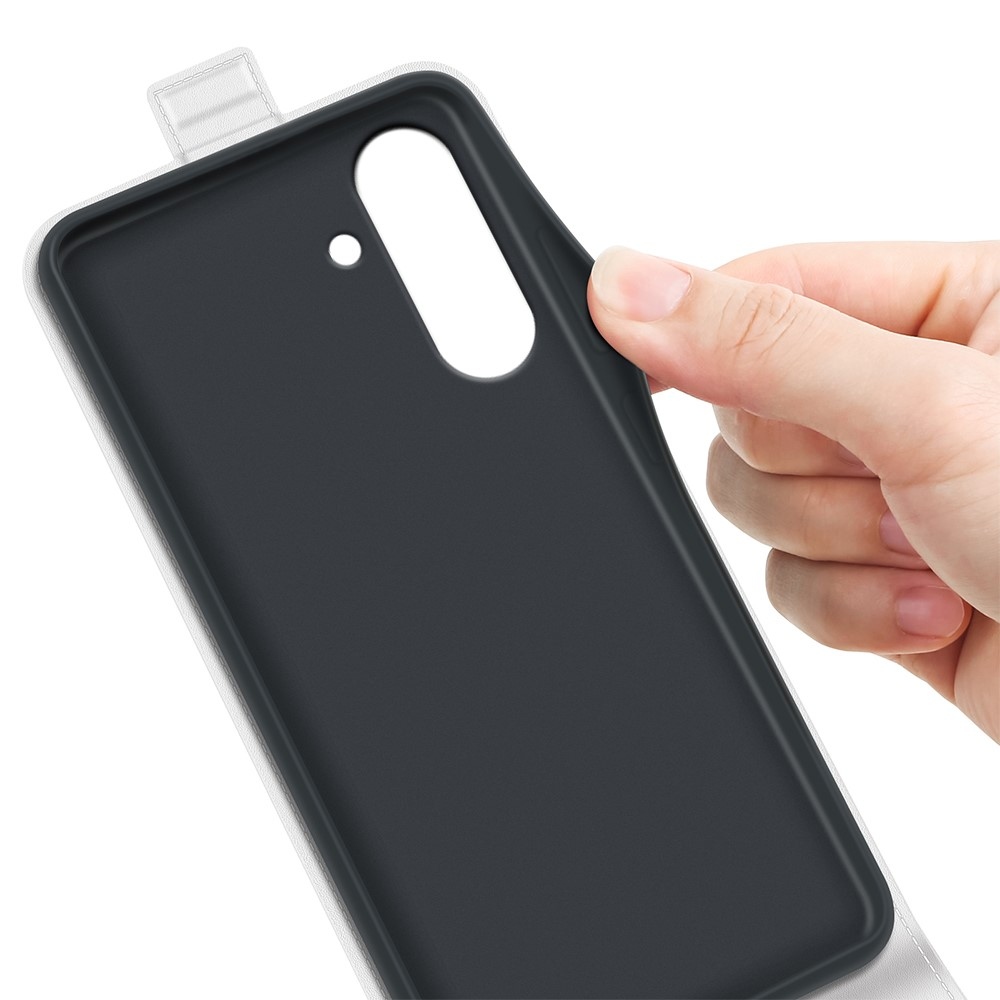 Függőleges könyvtáska Samsung Galaxy A36 5G/A56 5G készülékhez - fehér