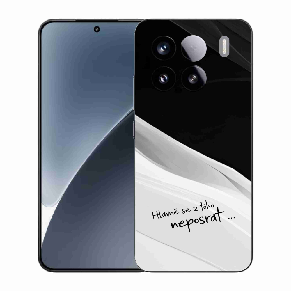 Gél borító mmCase a Xiaomi 15-hez - vicces szöveg 13 fehér és fekete háttérrel