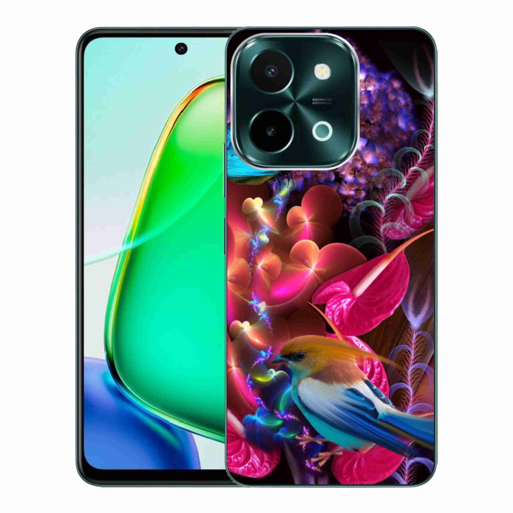 Zselés borító mmCase a Vivo Y28-hoz - színes virágok