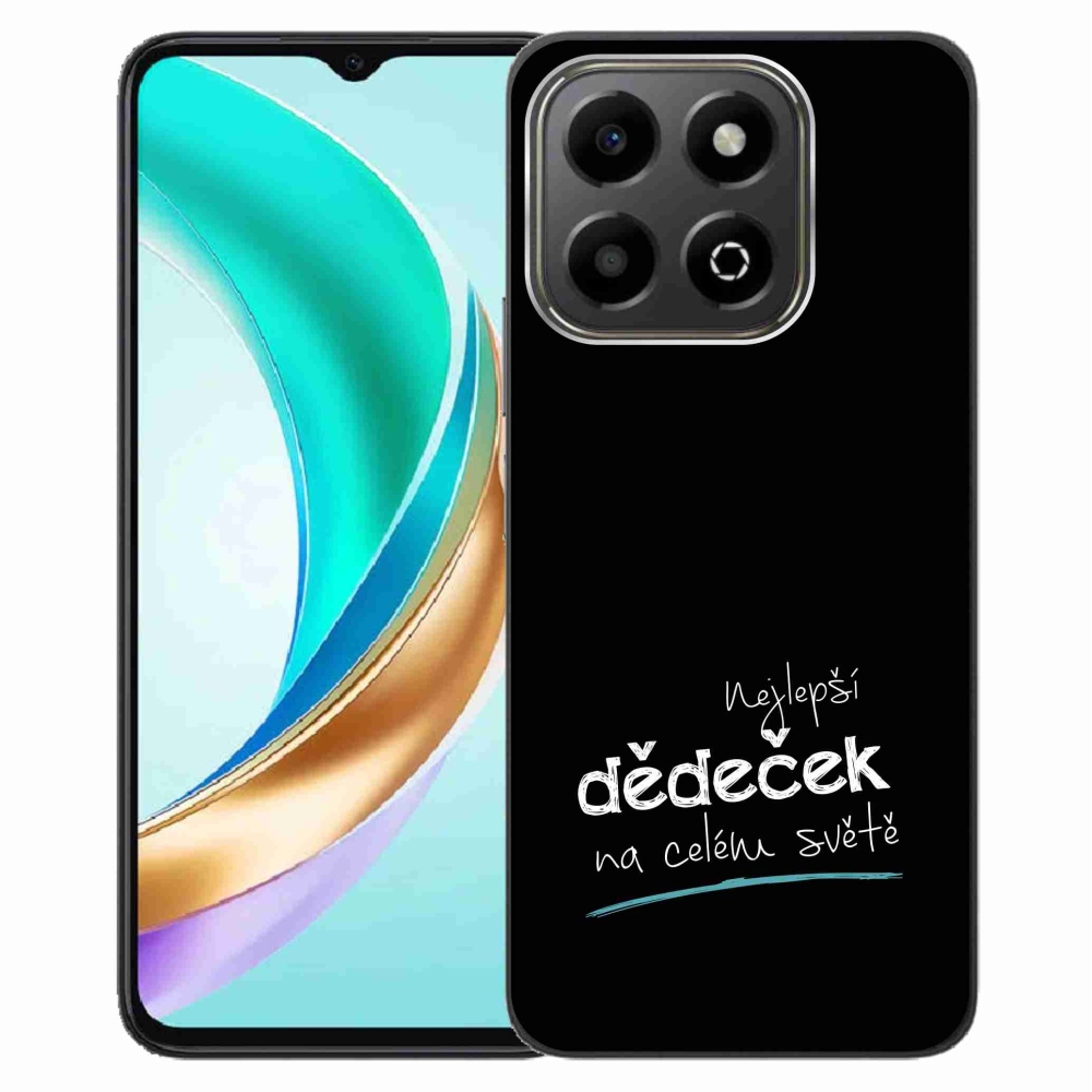 Gél borító mmCase a Honor X6b - legjobb nagypapa 3 fekete háttérrel