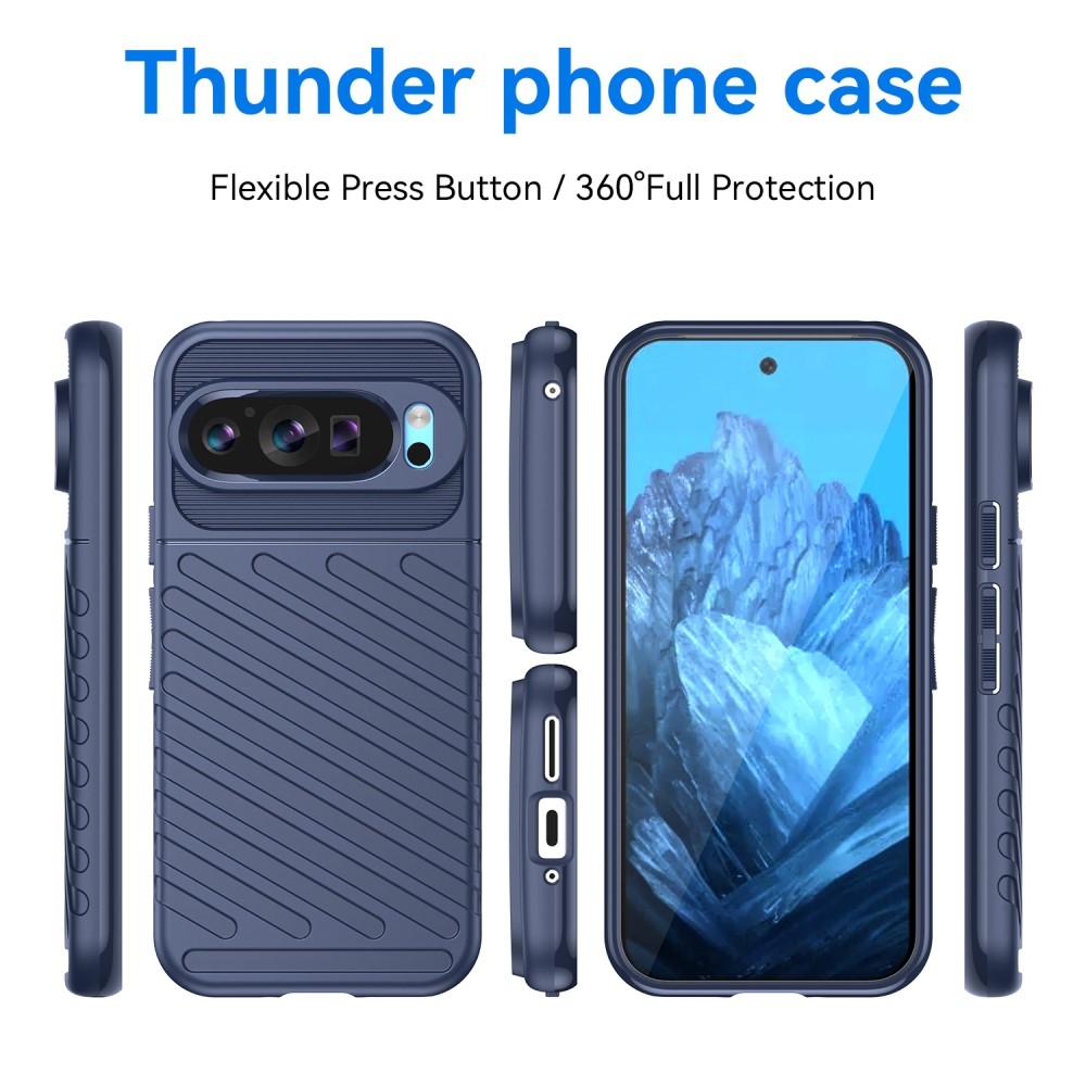 Thunder tartós zselés tok Google Pixel 9/9 Pro készülékhez - kék