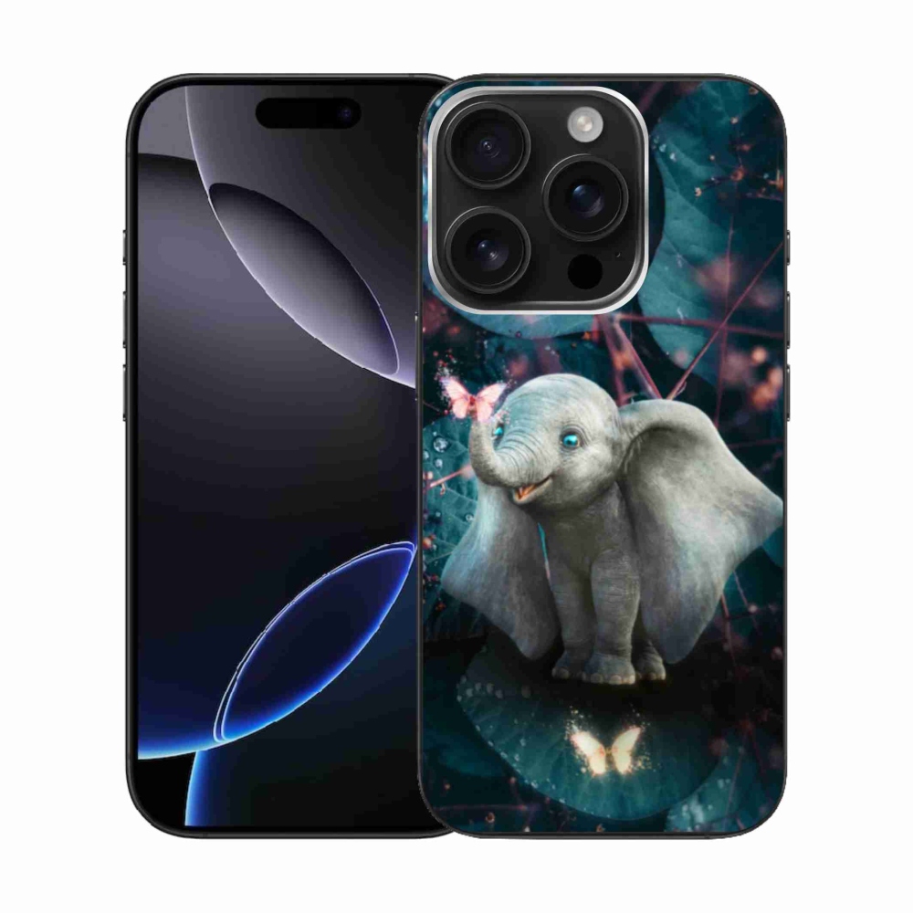 Zselés borítás mmCase iPhone 16 Pro készülékhez - aranyos elefánt