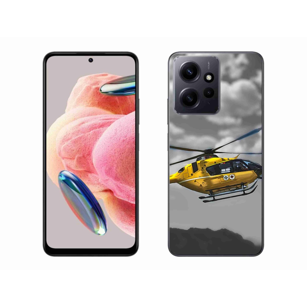 Gél borítás mmCase a Xiaomi Redmi Note 12 4G-hez - sárga helikopter