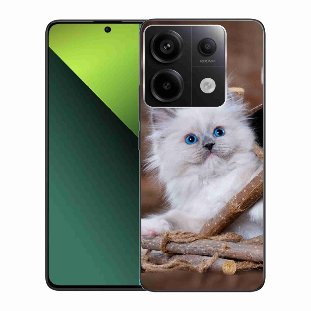 Gél borítás mmCase a Xiaomi Redmi Note 13 Pro 5G/Poco X6 5G számára - fehér cica