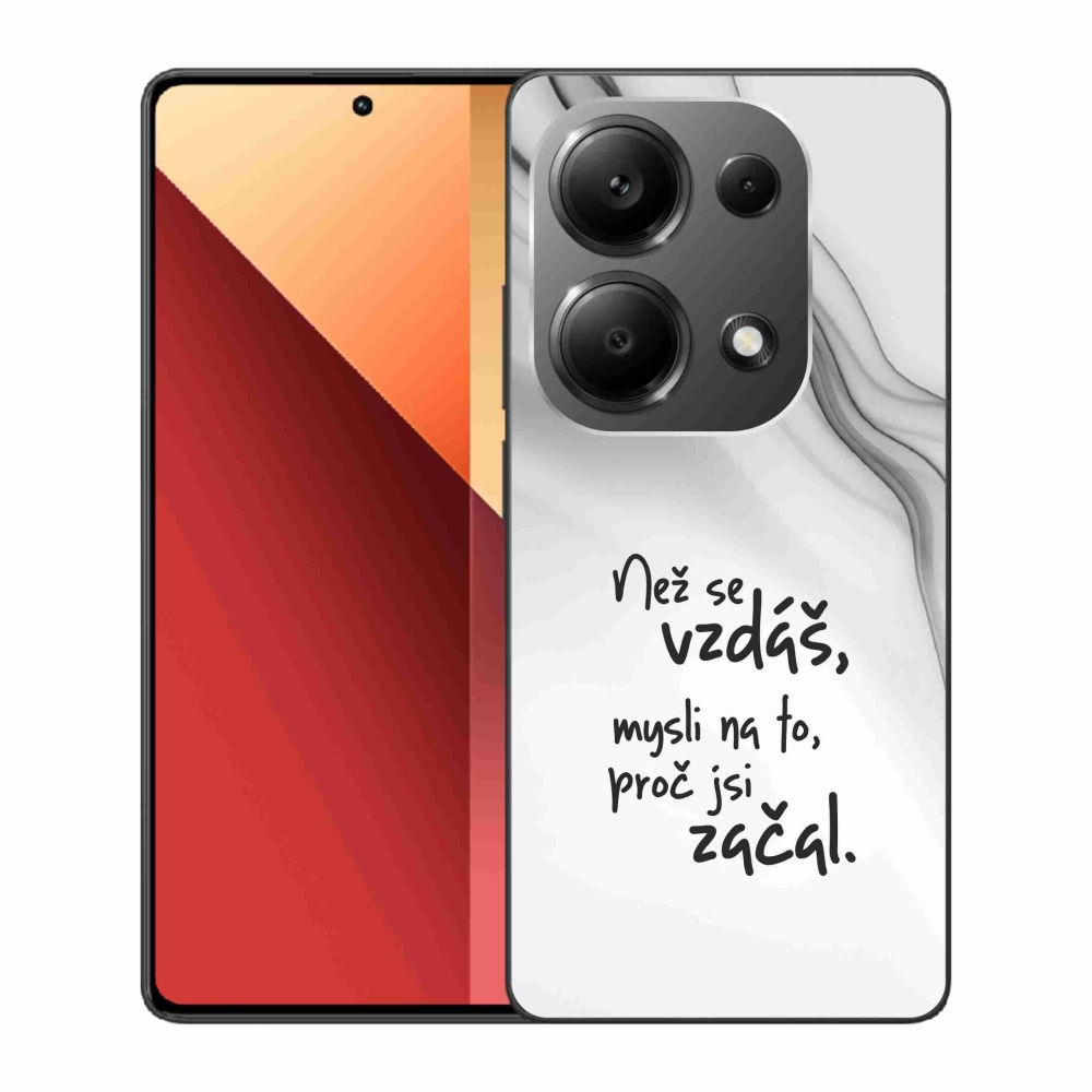 Gél borítás mmCase a Xiaomi Redmi Note 13 Pro 4G/Poco M6 Pro - idézet 2 fehér háttérrel