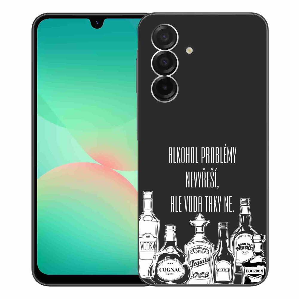 Gél borító mmCase Samsung Galaxy A26 5G - vicces szöveg fekete háttérrel