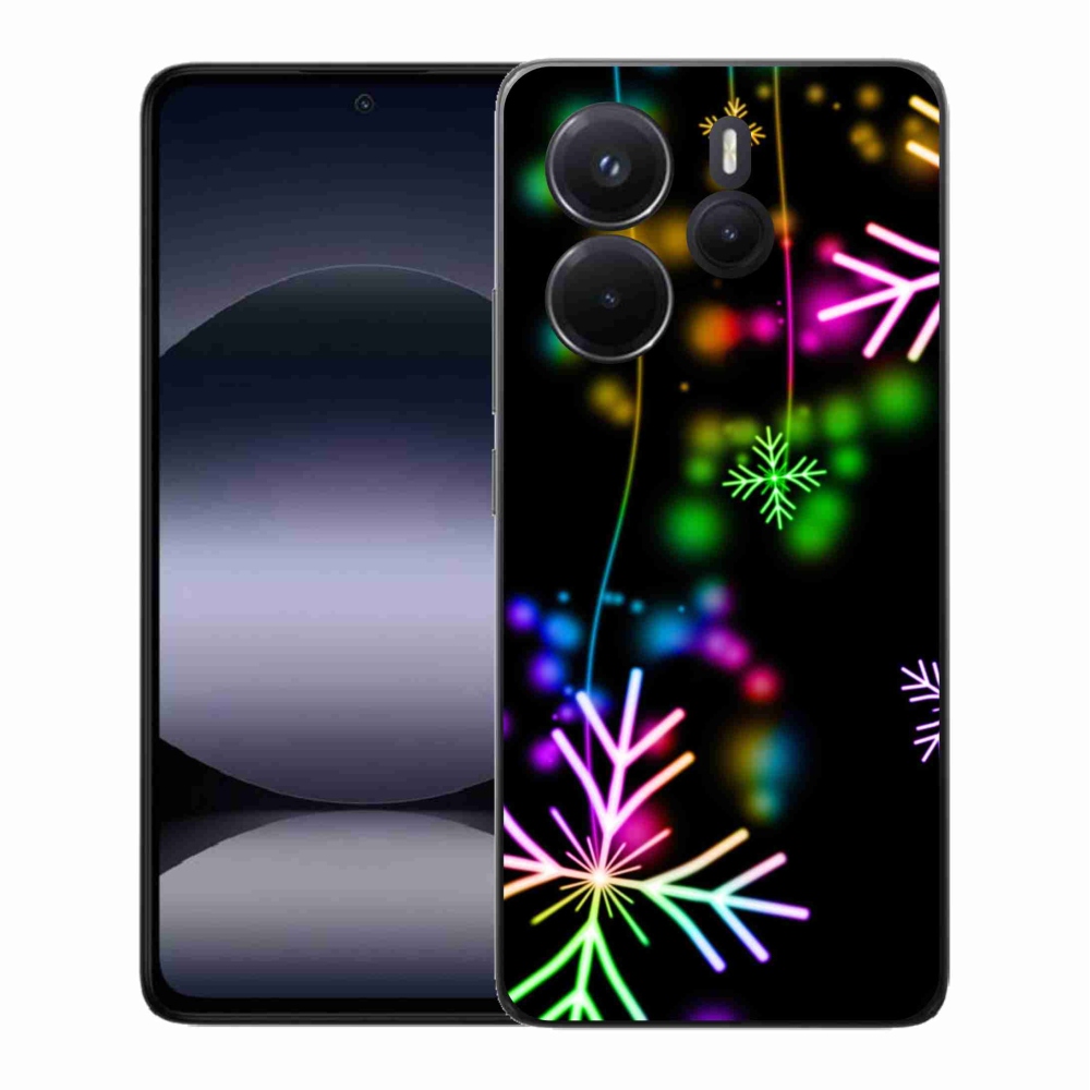 Gél borítás mmCase a Xiaomi Redmi Note 14-hez - színes pelyhekkel