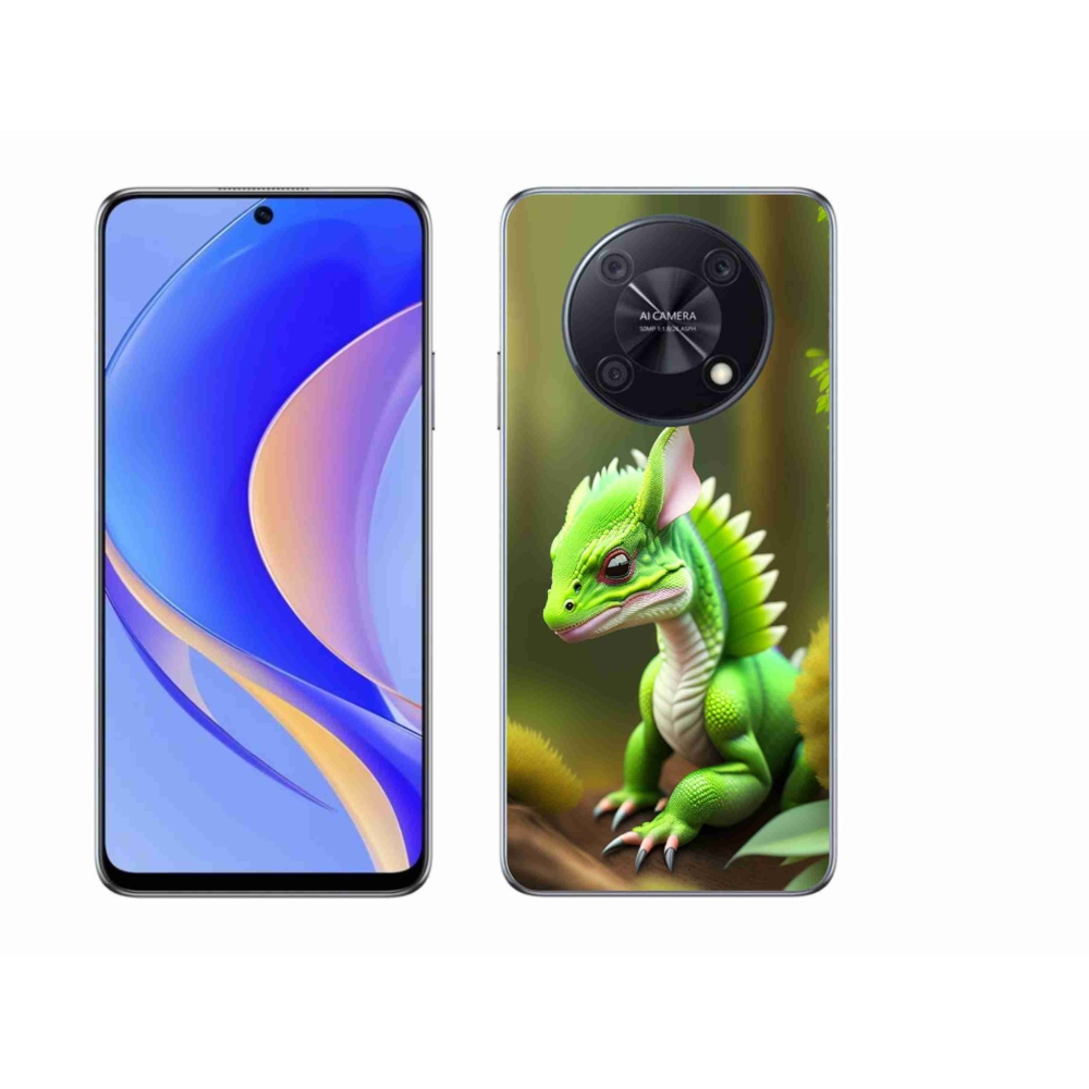Gél borítás mmCase a Huawei Nova Y90 készülékhez - zöld sárkány
