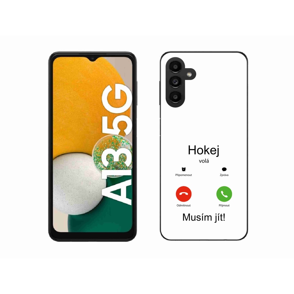 Gél borítás mmCase Samsung Galaxy A13 5G - hoki hívások fehér háttérrel