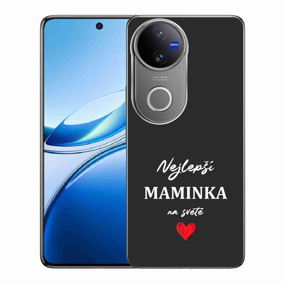 Gélburkolat mmCase a Vivo V50 5G-n - legjobb anya 1 fekete háttérrel