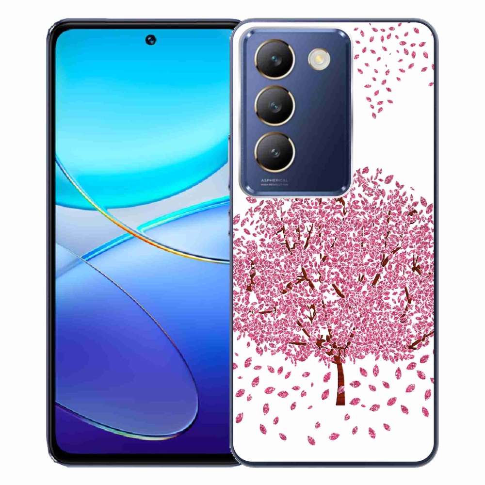 Gél borítás mmCase a Vivo V40 SE 4G/5G készülékhez - rajzfilmfa levelekkel